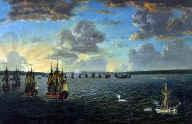 Inseglingen en la bahía de Viborg 15.6 1790